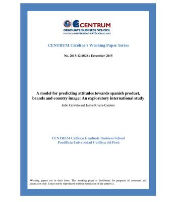 خرید و دانلود نسخه کامل کتاب A model for predicting attitudes towards spanish product, brands and country image: An exploratory international study
