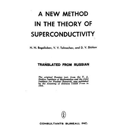 خرید و دانلود نسخه کامل کتاب A New Method in the Theory of Superconductivity