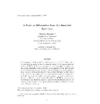 خرید و دانلود نسخه کامل کتاب A note on bifurcation from the essential spectrum