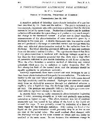 خرید و دانلود نسخه کامل کتاب A Photo-Ionization Experiment with Hydrogen