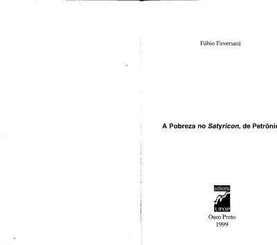 خرید و دانلود نسخه کامل کتاب A pobreza no Satyricon, de Petrônio