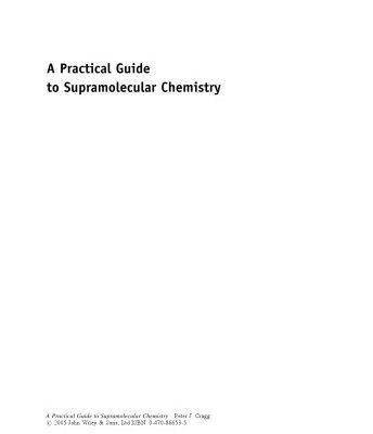 خرید و دانلود نسخه کامل کتاب A Practical Guide to Supramolecular Chemistry