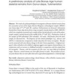 خرید و دانلود نسخه کامل کتاب A preliminary analysis of Late Bronze Age human skeletal remains from Gonur-depe, Turkmenistan