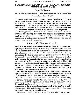خرید و دانلود نسخه کامل کتاب A Preliminary Report on the Magnetic Susceptibilities of Some Cases