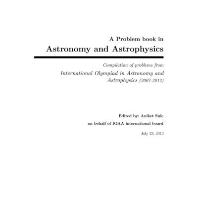 خرید و دانلود نسخه کامل کتاب A Problem book in Astronomy and Astrophysics