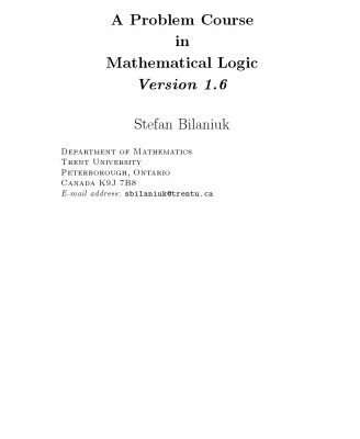خرید و دانلود نسخه کامل کتاب A Problem Course in Mathematical Logic