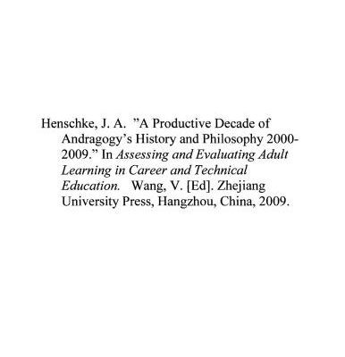 خرید و دانلود نسخه کامل کتاب A Productive Decade of Andragogy’s History and Philosophy