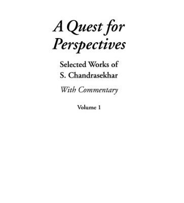 خرید و دانلود نسخه کامل کتاب A quest for perspectives: selected works of S. Chandrasekhar: with commentary