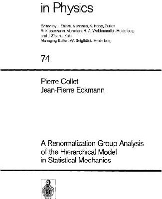 خرید و دانلود نسخه کامل کتاب A Renormalization Group Analysis of the Hierarchical Model in Statistical Mechanics