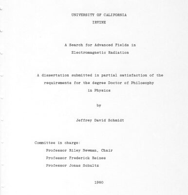 خرید و دانلود نسخه کامل کتاب A search for advanced fields in electromagnetic radiation [thesis]
