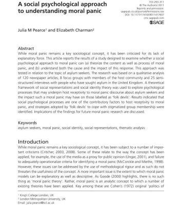 خرید و دانلود نسخه کامل کتاب A social psychological approach to understanding moral panic