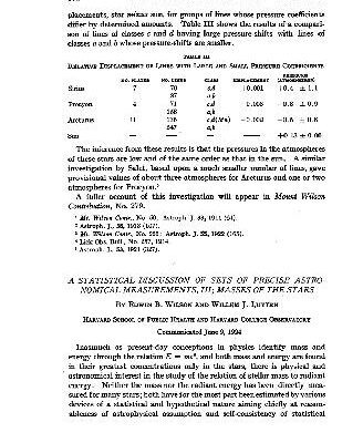 خرید و دانلود نسخه کامل کتاب A Statistical Discussion of Sets of Precise Astronomical Measurements III; Masses of the Stars