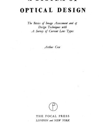 خرید و دانلود نسخه کامل کتاب A system of optical design