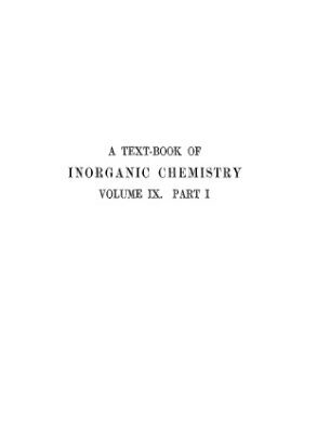 خرید و دانلود نسخه کامل کتاب A textbook of inorganic chemistry vol.IX p.I Cobalt, Nickel, and The Elements of The Platinum Group
