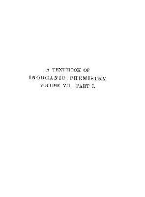 خرید و دانلود نسخه کامل کتاب A textbook of inorganic chemistry vol.VII part I Oxigen