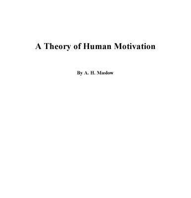 خرید و دانلود نسخه کامل کتاب A Theory of Human Motivation