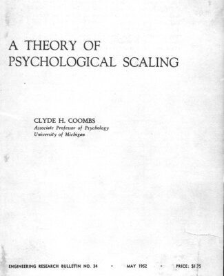 خرید و دانلود نسخه کامل کتاب A theory of psychological scaling