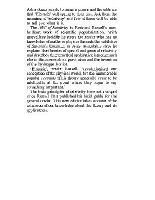 خرید و دانلود نسخه کامل کتاب ABC Of Relativity