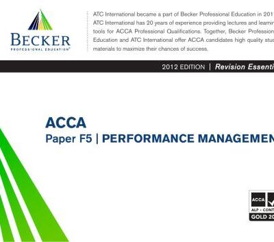 خرید و دانلود نسخه کامل کتاب ACCA ATC F5 Revision Essentials June 12