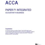 خرید و دانلود نسخه کامل کتاب ACCA F1 Accountant in Business course companion