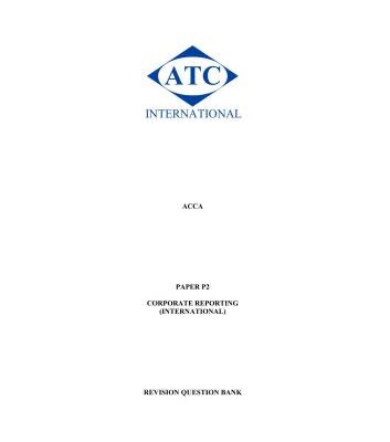 خرید و دانلود نسخه کامل کتاب ACCA P2 Corporate reporting (Internationa) (ATC)