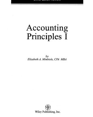 خرید و دانلود نسخه کامل کتاب Accounting Principles I (Cliffs Quick Review)