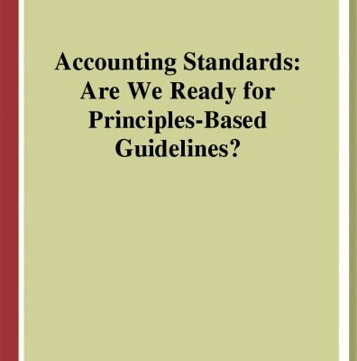 خرید و دانلود نسخه کامل کتاب Accounting Standards: Are We Ready for Principles-Based Guidelines