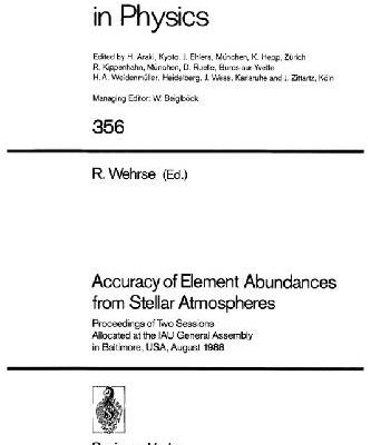 خرید و دانلود نسخه کامل کتاب Accuracy of Element Abundances from Stellar Atmospheres
