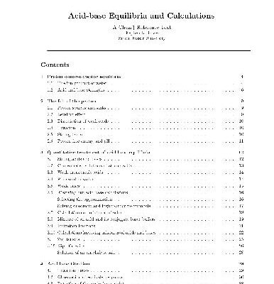 خرید و دانلود نسخه کامل کتاب Acid-base Equilibria and Calculations (1996)(en)(48s)
