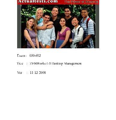 خرید و دانلود نسخه کامل کتاب ActualTests ZENWorks 6 5 Desktop Management Exam 050692