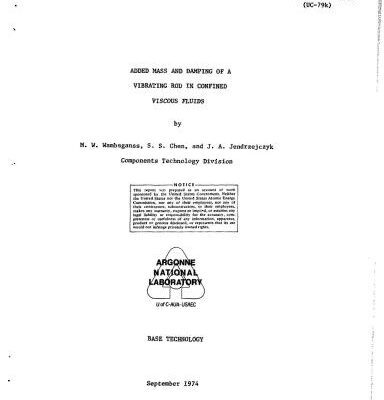خرید و دانلود نسخه کامل کتاب Added mass and damping of a vibrating rod in confined viscous fluids