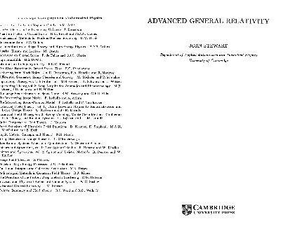 خرید و دانلود نسخه کامل کتاب Advanced General Relativity