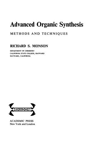 خرید و دانلود نسخه کامل کتاب Advanced organic synthesis: methods and techniques_68d32b72ed7f2.jpeg خرید و دانلود نسخه کامل کتاب Advanced organic synthesis: methods and techniques