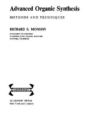 خرید و دانلود نسخه کامل کتاب Advanced Organic Synthesis