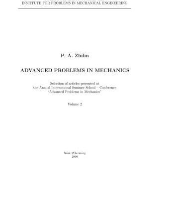 خرید و دانلود نسخه کامل کتاب Advanced Problems in Mechanics. Volume 2