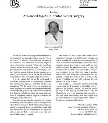 خرید و دانلود نسخه کامل کتاب Advanced topics in dentoalveolar surgery