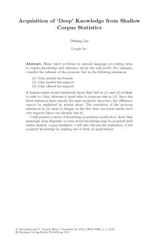 خرید و دانلود نسخه کامل کتاب Advances in Artificial Intelligence: 23rd Canadian Conference on Artificial Intelligence, Canadian AI 2010, Ottawa, Canada, May 31 – June 2, 2010,_68c6cb727e813.jpeg خرید و دانلود نسخه کامل کتاب Advances in Artificial Intelligence: 23rd Canadian Conference on Artificial Intelligence, Canadian AI 2010, Ottawa, Canada, May 31 – June 2, 2010,