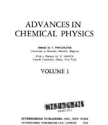 خرید و دانلود نسخه کامل کتاب Advances in Chemical Physics, Vol.1 (Interscience 1958)