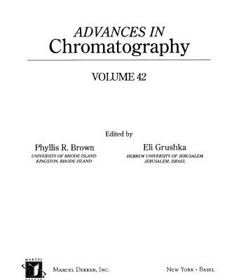 خرید و دانلود نسخه کامل کتاب Advances in Chromatography: Volume 42