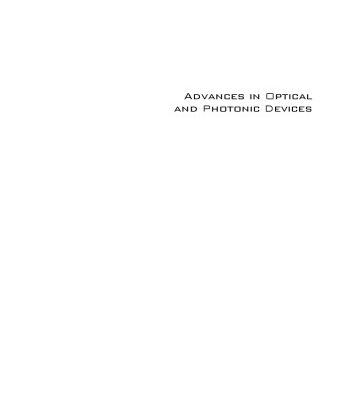 خرید و دانلود نسخه کامل کتاب Advances in Optical and Photonic Devices