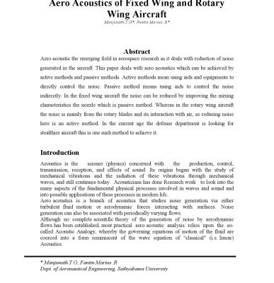 خرید و دانلود نسخه کامل کتاب Aero Acoustics of Fixed Wing and Rotary Wing Aircraft