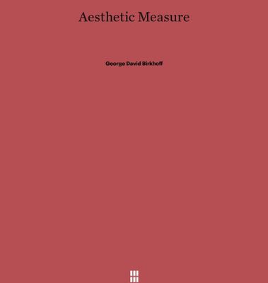 خرید و دانلود نسخه کامل کتاب Aesthetic Measure