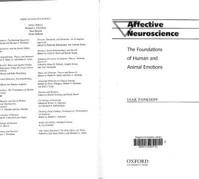 خرید و دانلود نسخه کامل کتاب Affective Neuroscience, the Foundations of Human and Animal Emotions