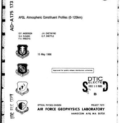 خرید و دانلود نسخه کامل کتاب AFGL Atmospheric Constituent Profiles (0-120km)