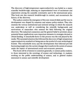 خرید و دانلود نسخه کامل کتاب After the Breakthrough: The Emergence of High-Temperature Superconductivity as a Research Field
