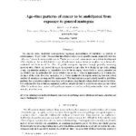 خرید و دانلود نسخه کامل کتاب Age-time patterns of cancer to be anticipated from exposure to general mutagens