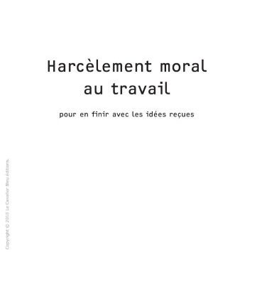 خرید و دانلود نسخه کامل کتاب Agir contre le harcèlement moral au travail: Pour en finir avec les idées reçues