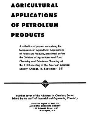 خرید و دانلود نسخه کامل کتاب Agricultural Applications of Petroleum Products (Advances in Chemistry Series 007)