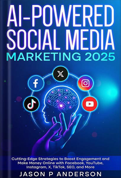 خرید و دانلود نسخه کامل کتاب AI-Powered Social Media Marketing 2025: Cutting-Edge Strategies to Boost Engagement and Make Money Online with Facebook, YouTube, Instagram, X, TikTok, SEO, and More by Jason P Anderson_68bee82ba2bc6.jpeg خرید و دانلود نسخه کامل کتاب AI-Powered Social Media Marketing 2025: Cutting-Edge Strategies to Boost Engagement and Make Money Online with Facebook, YouTube, Instagram, X, TikTok, SEO, and More by Jason P Anderson