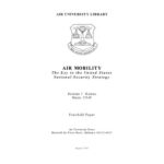 خرید و دانلود نسخه کامل کتاب Air Mobility: The Key to the United States National Security Strategy (Air University Library,)